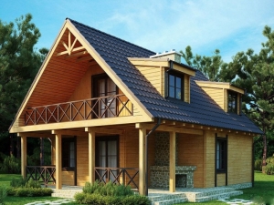 Двухэтажные дома с двухскатной крышей