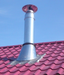 Установка дымохода на крыше