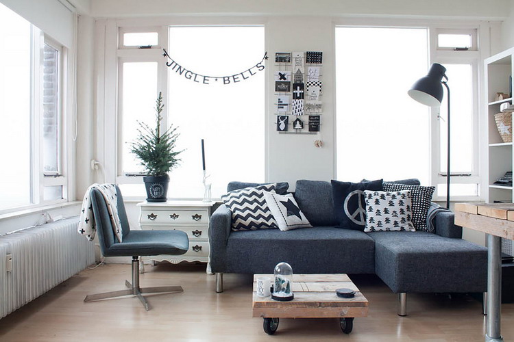 Креативный взгляд на скандинавский стиль, интерьер маленькой квартиры в Амстердаме