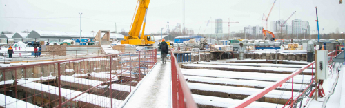 Котлован для строительства станции БКЛ метро «Мнёвники» почти готов