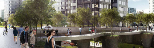 Висячие сады украсят мост над парком в ЖК на юго-востоке столицы